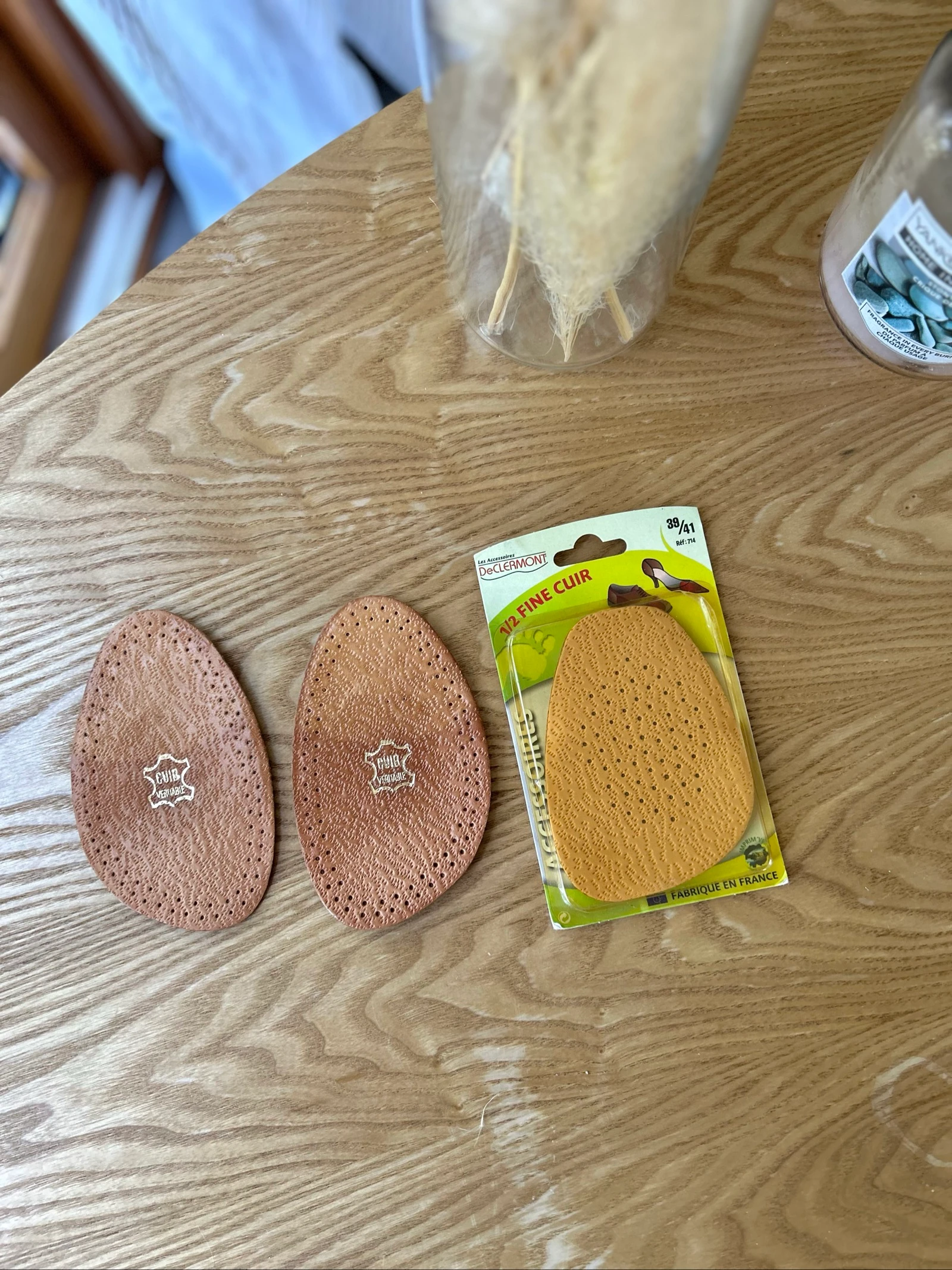 4 semelles en cuir camel pour chaussures Pointure 39 à 41 DeClermont  – photo 6